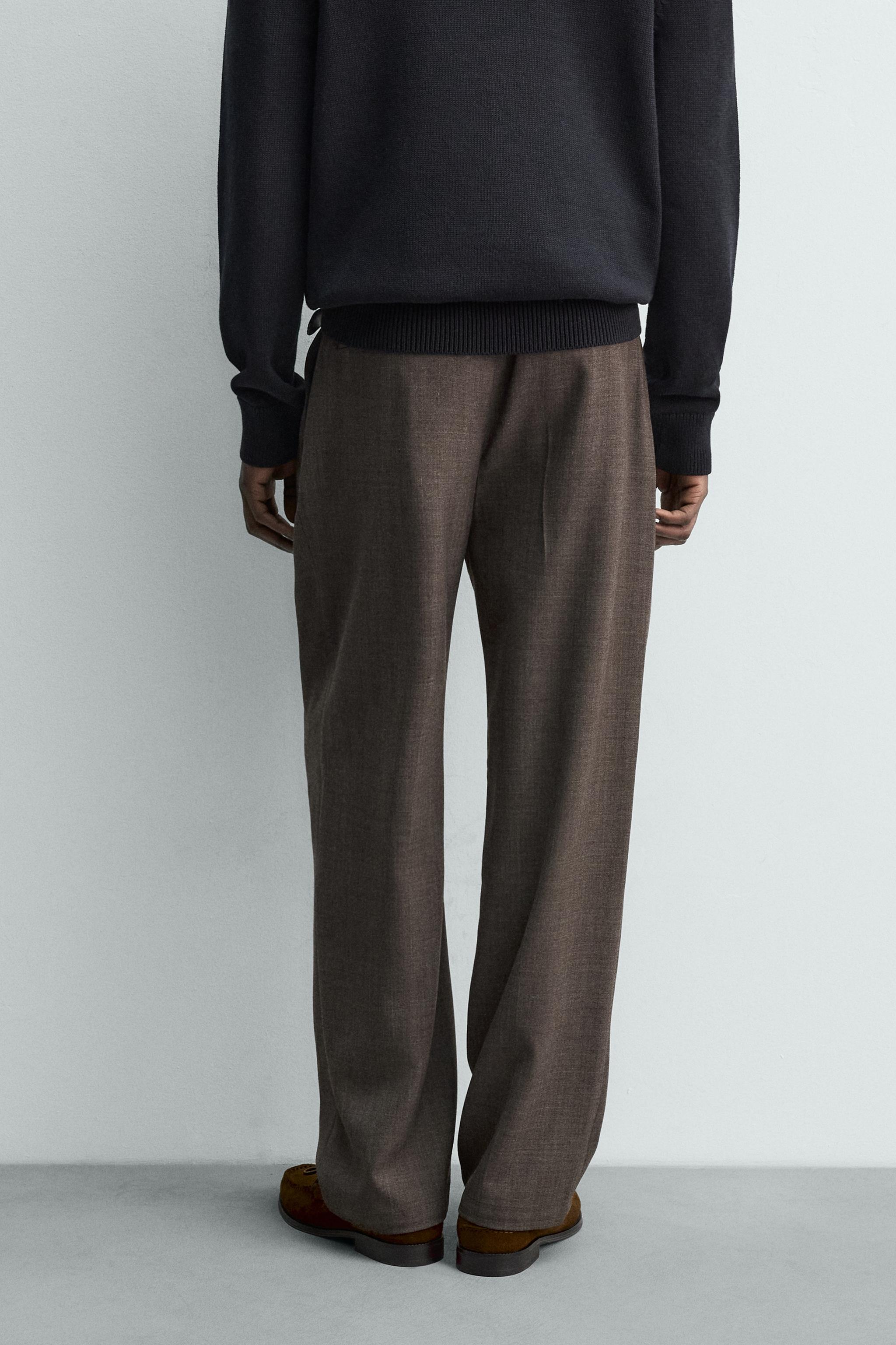 PANTALON AVEC LAINE À PLIS